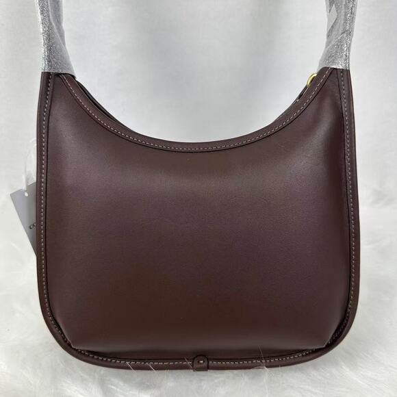 Coach Curve Zip Bag Shoulder Bag In Leather/Gold/Maple CAF11 NWT - Picture 4 of 8